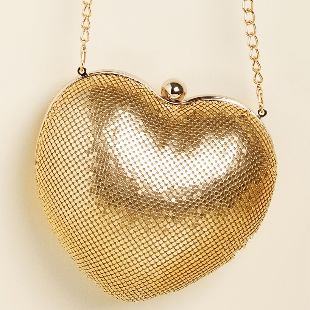 Modcloth Room for Amour Metallic Purse